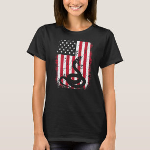 T-shirt Drapeau américain de serpent Cool vintage Retro