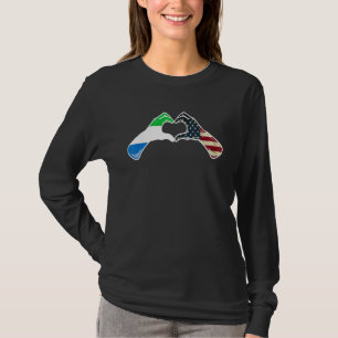 T-shirt Drapeau américain de Sierra Leone Drapeau américai