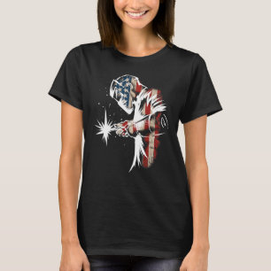 T-shirt Drapeau américain de souder Usa Patriotic Welder