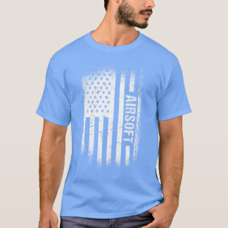 T-shirt Drapeau américain de sport amis Airsoft