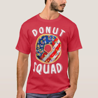 T-shirt Drapeau américain de Squad mignonne Donut