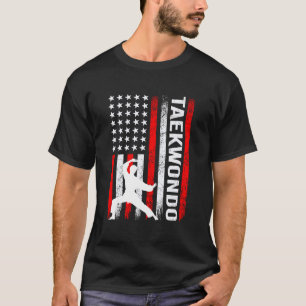 T-shirt Drapeau américain de Taekwondo USA   Sport d'arts 