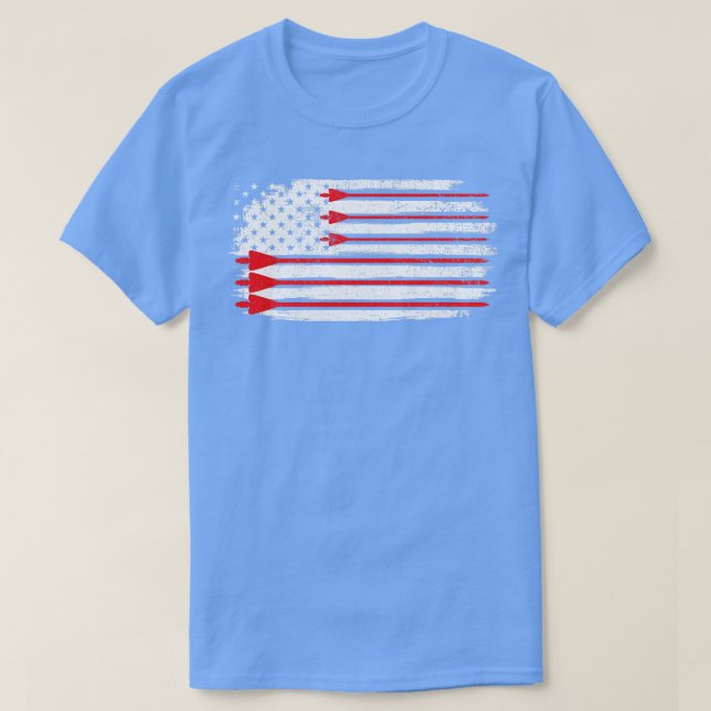 T-shirt Drapeau américain de tir à l'arc (Design devant)