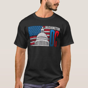 T-shirt Drapeau américain de Washington Dc Capitol Hill