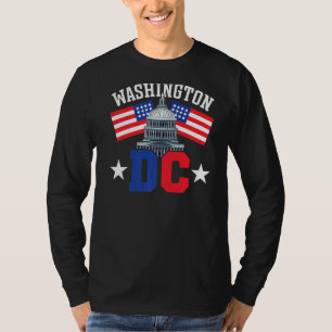 T-shirt Drapeau américain de Washington Dc Capitol Hill