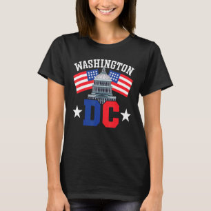 T-shirt Drapeau américain de Washington Dc Capitol Hill