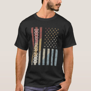 T-shirt Drapeau américain décembre 2000 Cadeau Anniversair