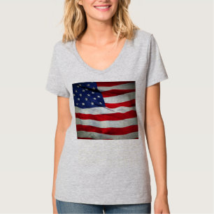 T-shirt Drapeau américain déchiré