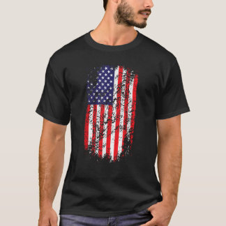 T-shirt Drapeau américain déchiré T chemise Drapeau améric