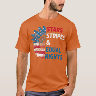 T-shirt Drapeau américain des étoiles féministes à égalité
