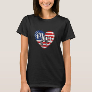 T-shirt Drapeau américain des femmes lutte Maman Vêtements