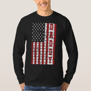T-shirt Drapeau américain des hommes Vintage Daddy 60e Pou