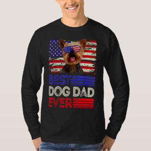 T-shirt Drapeau américain des Mens Best Yorkshire Terrier