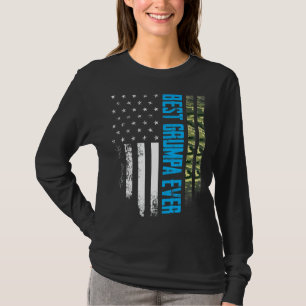 T-shirt Drapeau américain des Mens Vintage Meilleur Grumpa