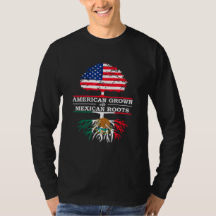 T-shirt Drapeau américain des racines mexicaines