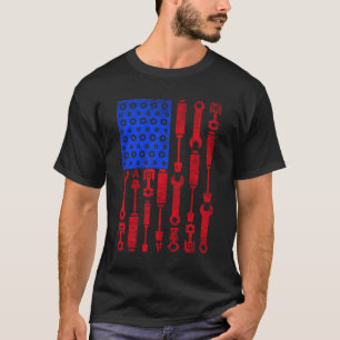 T-shirt Drapeau américain des USA de chemise d'amant de