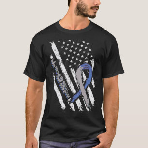 T-shirt Drapeau américain Diabète Type 1 Sensibilisation S