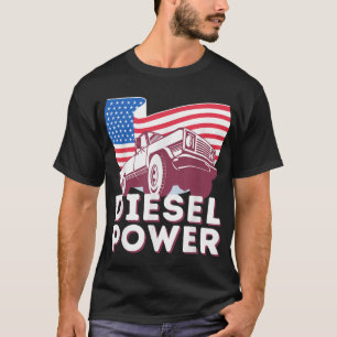T-shirt Drapeau américain Diesel Power - Diesel Mechanic P
