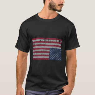 T-shirt Drapeau Américain Distress Vers Le Bas États-Unis