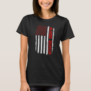 T-shirt Drapeau Américain Donateur De Sang, Soyez Fier Don