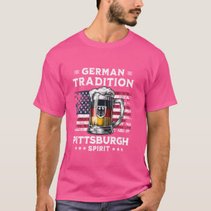 T-shirt Drapeau américain Drapeau allemand de Pittsburgh