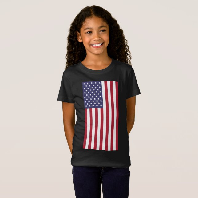 T-Shirt Drapeau américain, Drapeau américain (Devant entier)