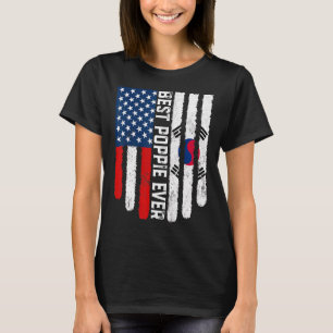 T-shirt Drapeau Américain Drapeau Corée du Sud Meilleur Po