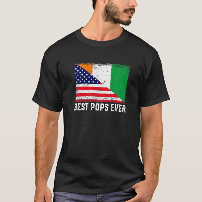 T-shirt Drapeau Américain & Drapeau Côte D'ivoire Meilleur (Devant)