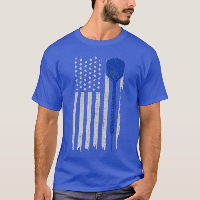 T-shirt Drapeau américain Drapeau patriotique Joueur fléch (Devant)