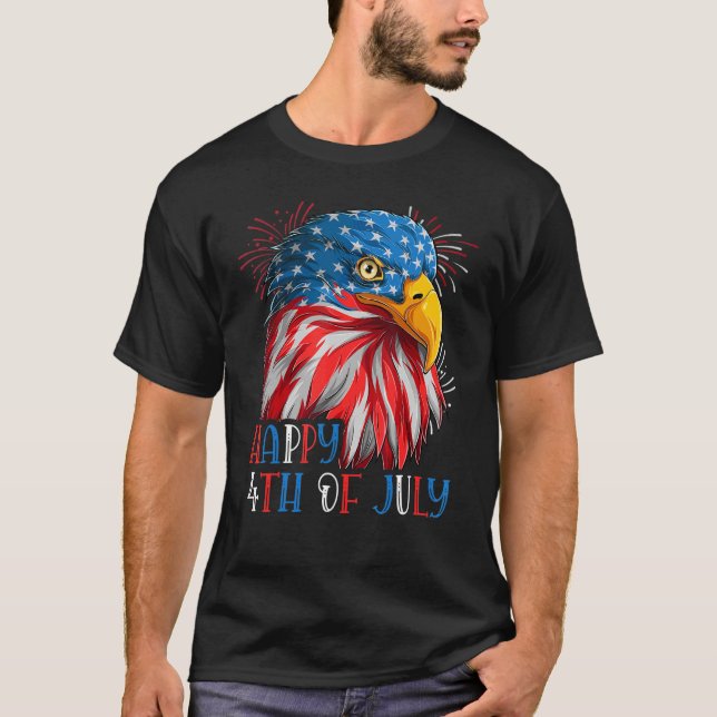 T-shirt Drapeau américain Drapeau US Patriotique Usa Eagle (Devant)