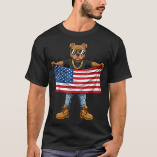 T-shirt Drapeau Américain Drapeau Usa 4 Juillet Patriotiqu