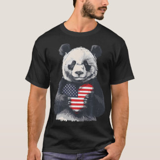 T-shirt Drapeau Américain Drapeau Usa Rouge Blanc Bleu Pat