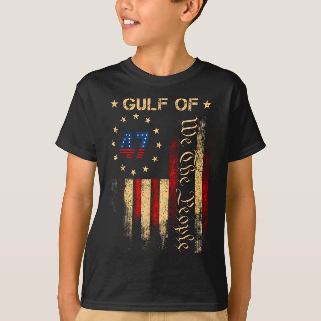 T-shirt Drapeau Américain Drôle 8 Du Golfe D'Usa (Devant)