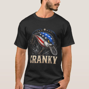 T-shirt Drapeau américain drôle cranky crankbait patriotiq