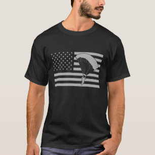T-shirt Drapeau américain drôle de parachutisme Drapeau a