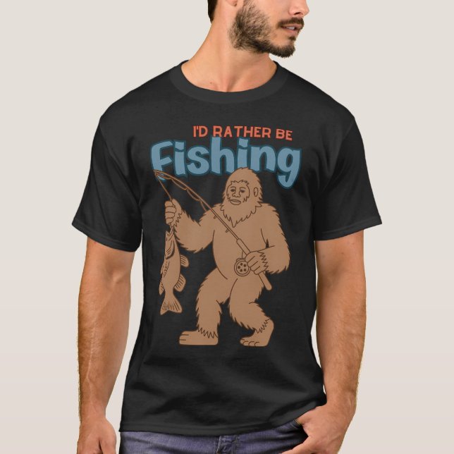 T-shirt Drapeau américain drôle Poisson Pêcheur Drapeau am (Devant)