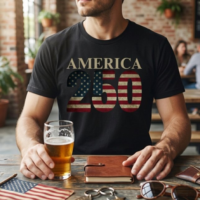 T-shirt Drapeau américain du 250e anniversaire (Créateur téléchargé)