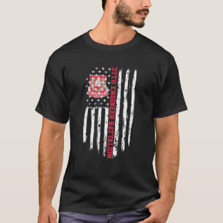 T-shirt Drapeau Américain Du 37E Bataillon Du Génie