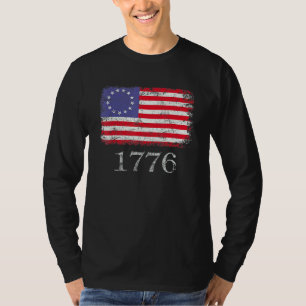 T-shirt Drapeau américain du 4 juillet Betsy Ross 1776 Hom