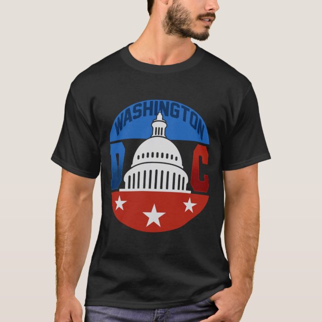 T-shirt drapeau américain du capitole de Washington fierté (Devant)