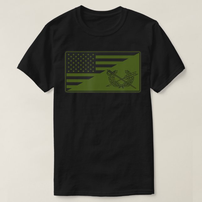 T-shirt Drapeau américain du Corps d'armée du JAG  (Design devant)