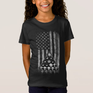 T-Shirt Drapeau américain du joueur de pool
