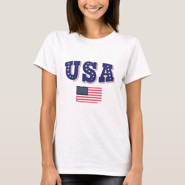 T-shirt Drapeau américain du maillot de football américain (Devant)