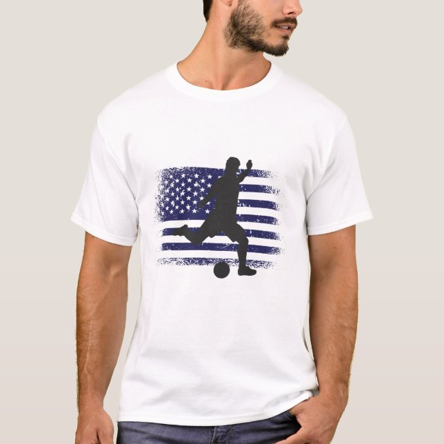 T-shirt Drapeau américain du maillot de football américain (Devant)