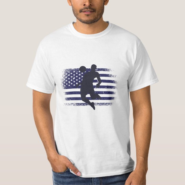 T-shirt Drapeau américain du maillot de football américain (Devant)