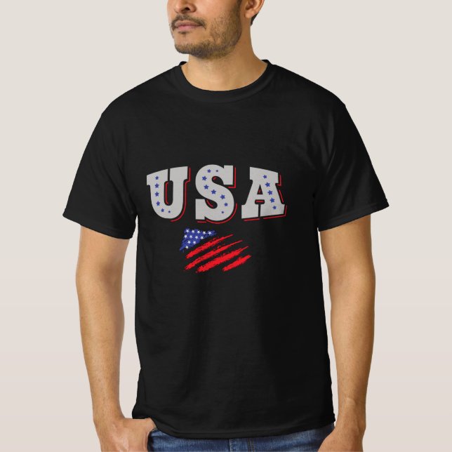 T-shirt Drapeau américain du maillot de football américain (Devant)