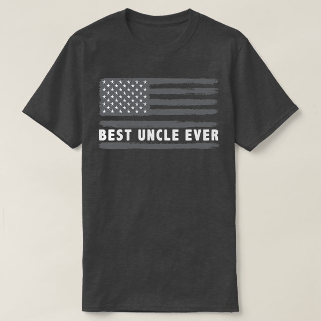 T-shirt Drapeau américain du meilleur oncle (Design devant)