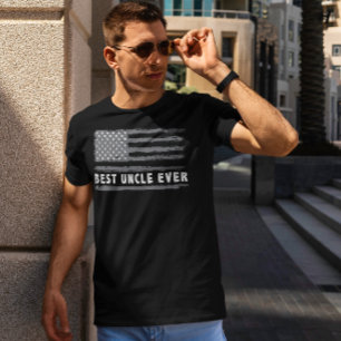 T-shirt Drapeau américain du meilleur oncle