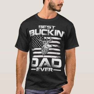 T-shirt Drapeau américain du meilleur papa de Buckin