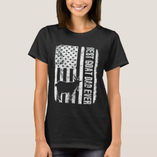 T-shirt Drapeau américain du meilleur papa de chèvre